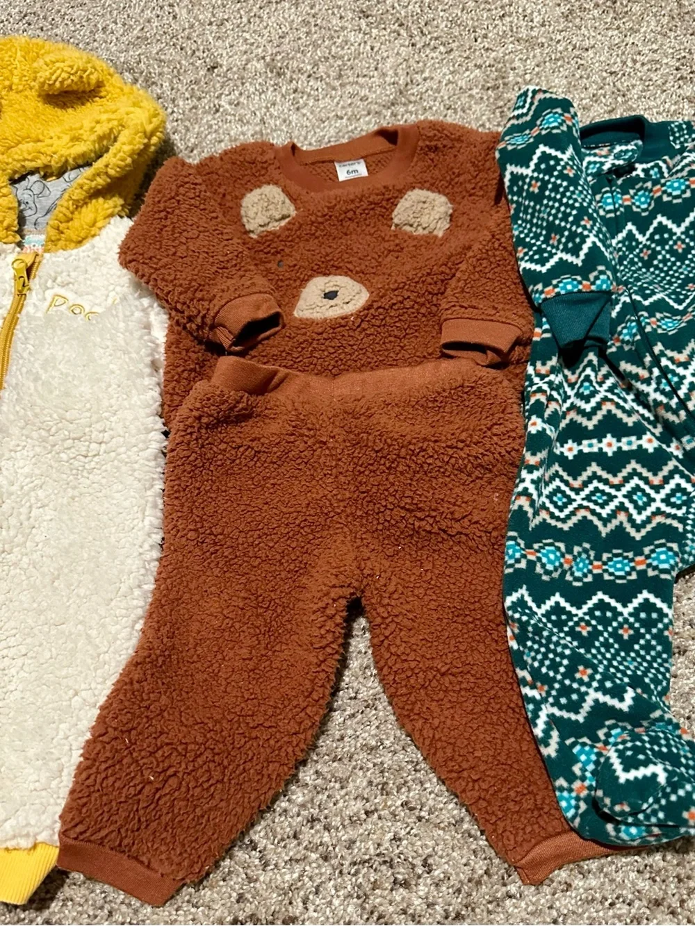 Carter’s and Disney Sherpa One-Piece and Two Piece Bodysuit for Babies Bears